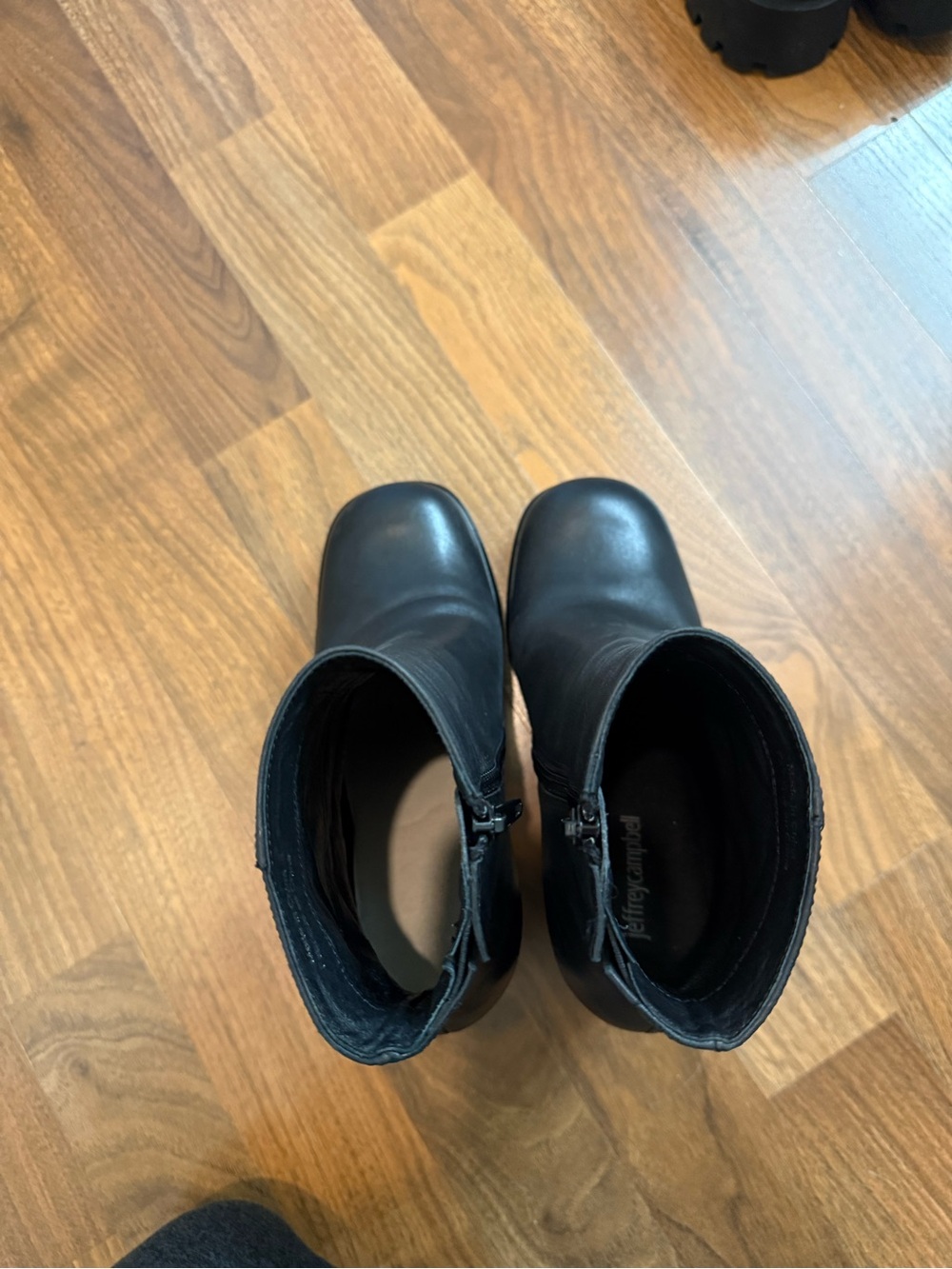Jeffrey Campbell Black Platform Ankle Boots - Picture 3 of 6